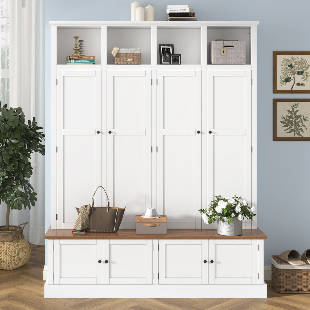 Hall Tree With Bench And Cabinet by Unique Piece Furniture