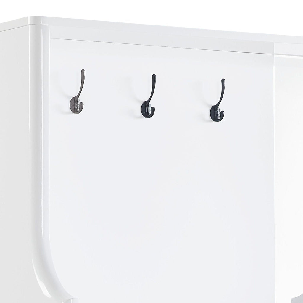 Buck II - High Gloss Hall Tree - White by Unique Piece Furniture