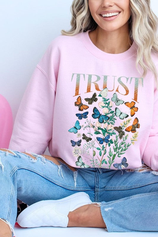 Trust God's Plan Christian Graphic Sweatshirt by Wild and Free Boutique