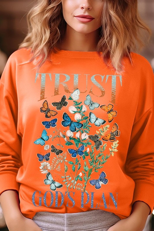 Trust God's Plan Christian Graphic Sweatshirt by Wild and Free Boutique
