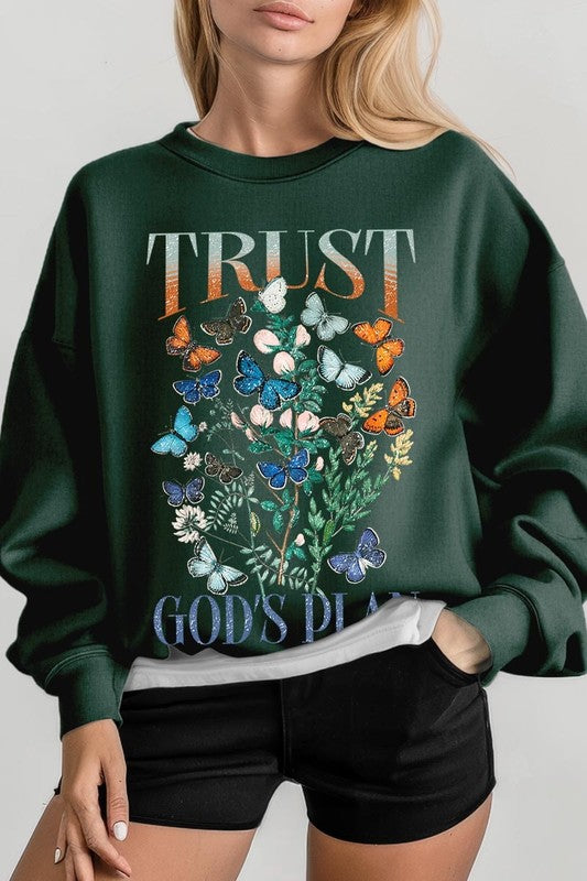Trust God's Plan Christian Graphic Sweatshirt by Wild and Free Boutique