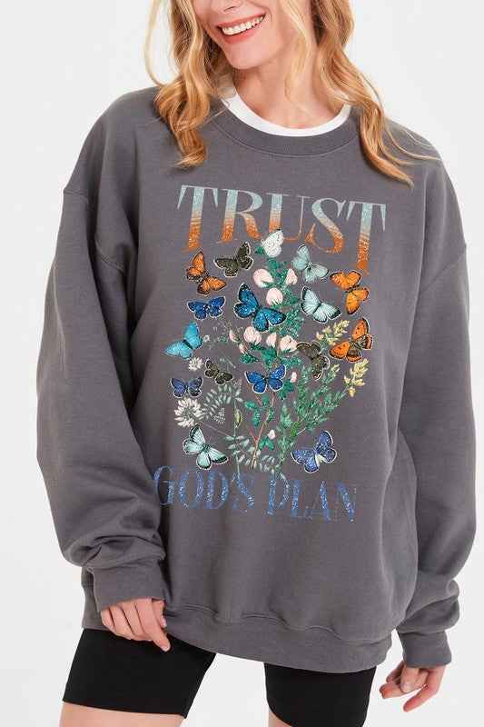 Trust God's Plan Christian Graphic Sweatshirt by Wild and Free Boutique
