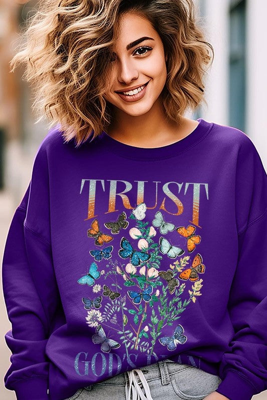 Trust God's Plan Christian Graphic Sweatshirt by Wild and Free Boutique