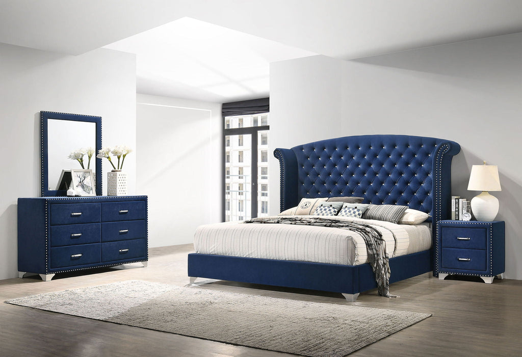 Melody 4-piece Queen Bedroom Set Pacific Blue by Unique Piece Furniture