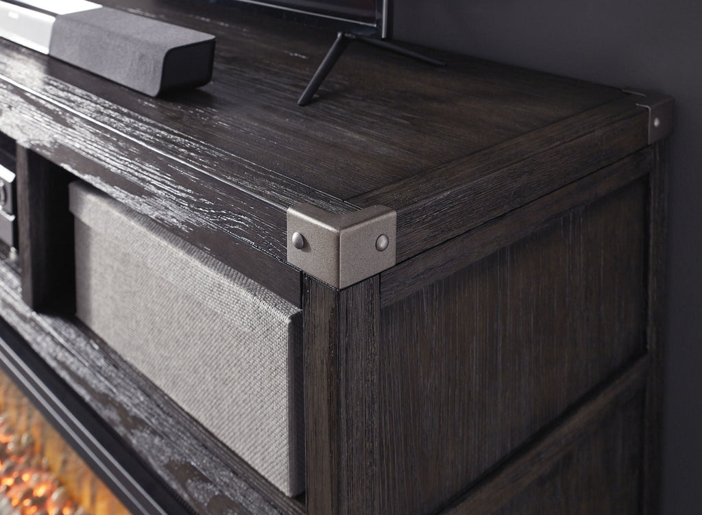 Todoe - LG TV Stand w/Fireplace Option - Gray by Unique Piece Furniture