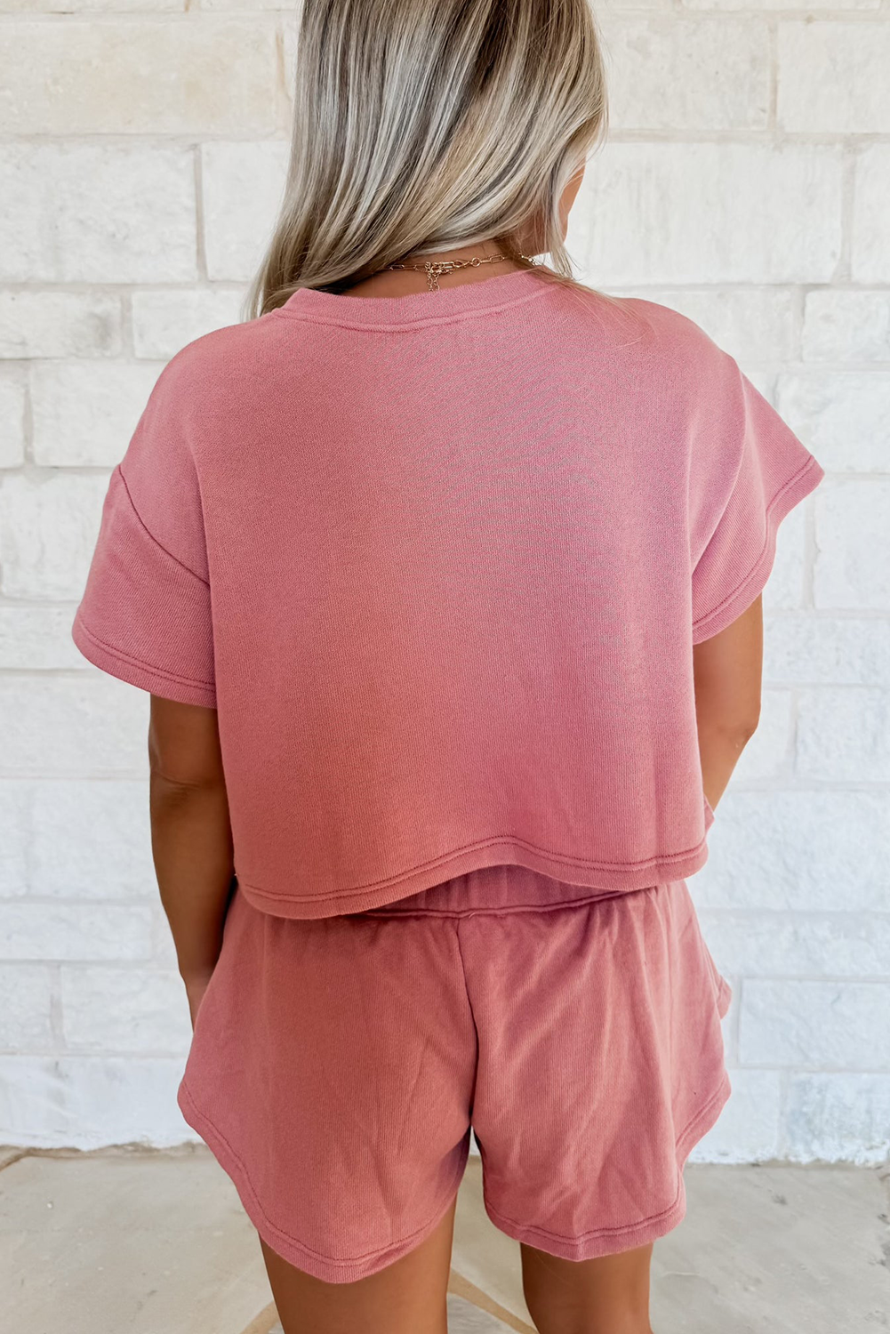 Blossom 2pcs Cropped Tee and Ruffle High Waist Skort Set by Wild and Free Boutique