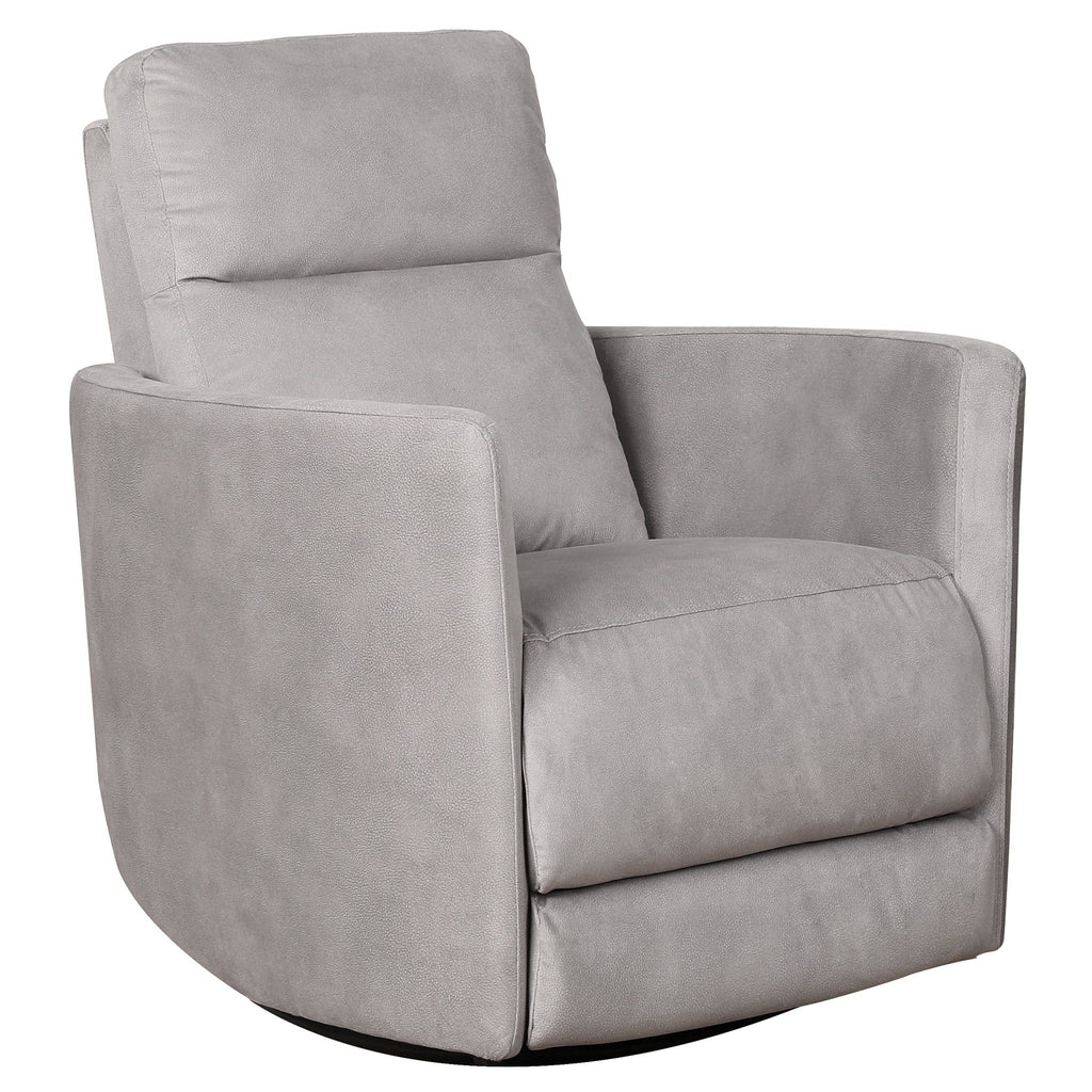 Lawson - Swivel Glider Suede Recliner Chair - Latte by Unique Piece Furniture