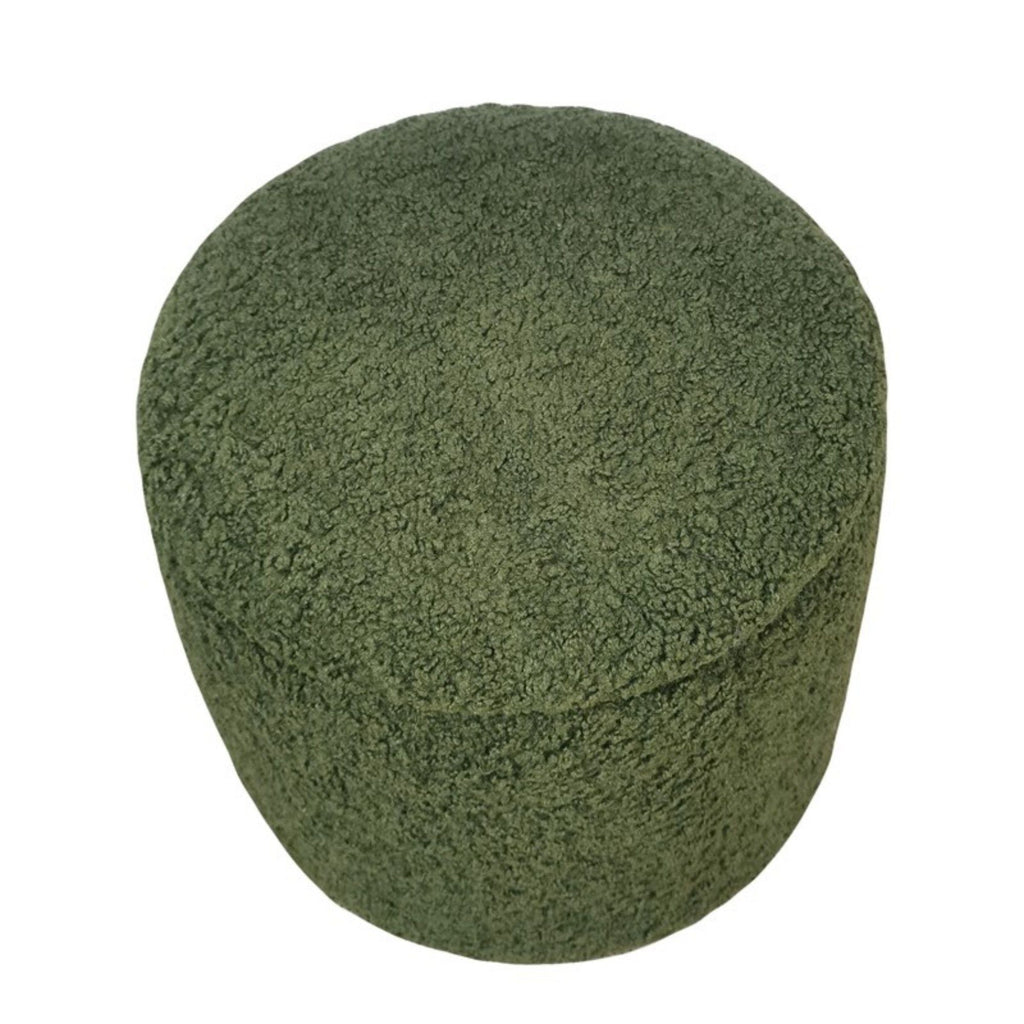 Elegant Round Storage Ottoman Upholstered by Unique Piece Furniture