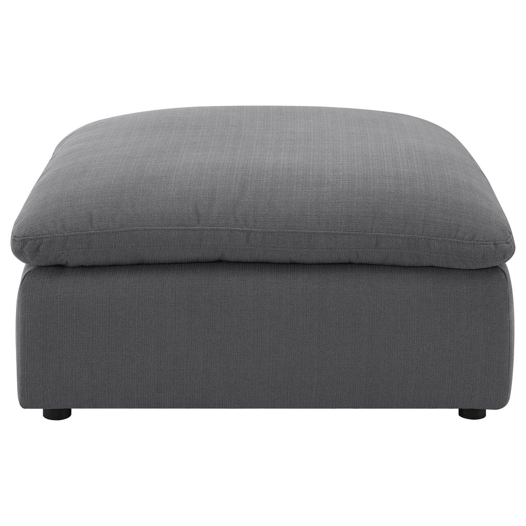 Hobson Square Upholstered Ottoman Charcoal by Unique Piece Furniture