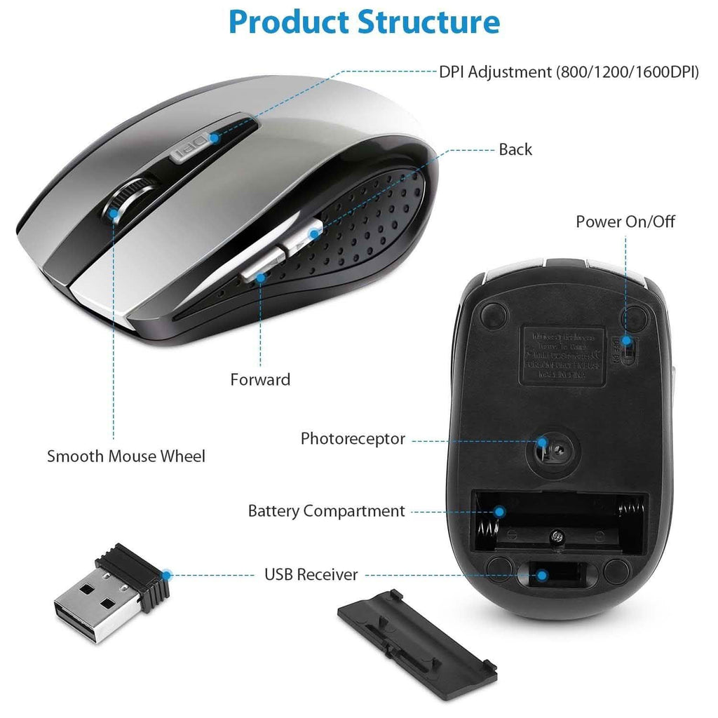 2.4 G Wireless Gaming Mouse Optical by DailySale