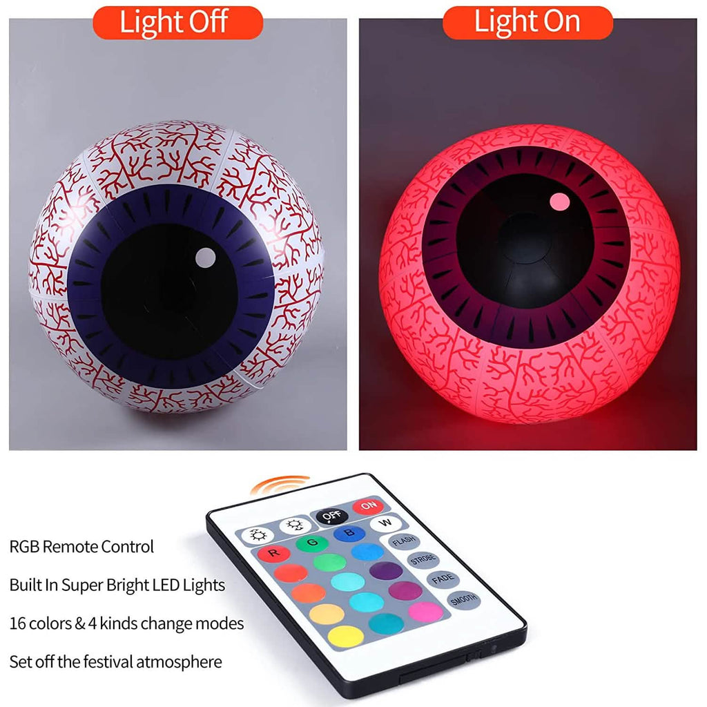 24-Inch Halloween Inflatable Ghost Eyeball Decor by DailySale
