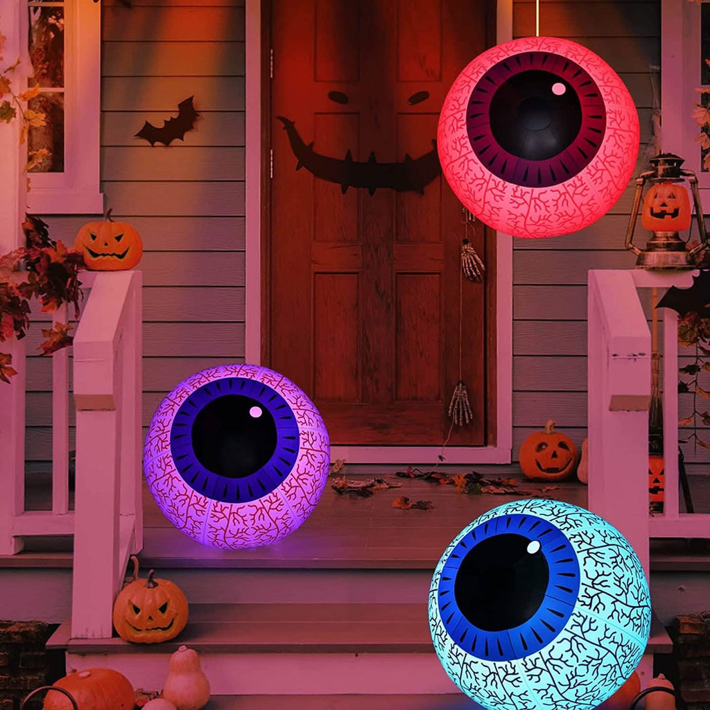 24-Inch Halloween Inflatable Ghost Eyeball Decor by DailySale