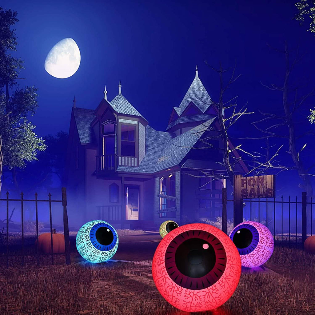 24-Inch Halloween Inflatable Ghost Eyeball Decor by DailySale
