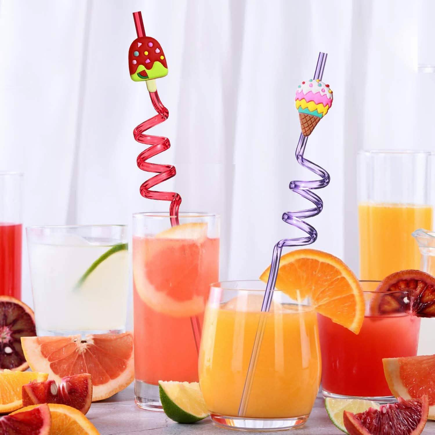 24-Pack: Reusable Ice Cream Straws for Birthday Party Supplies by DailySale