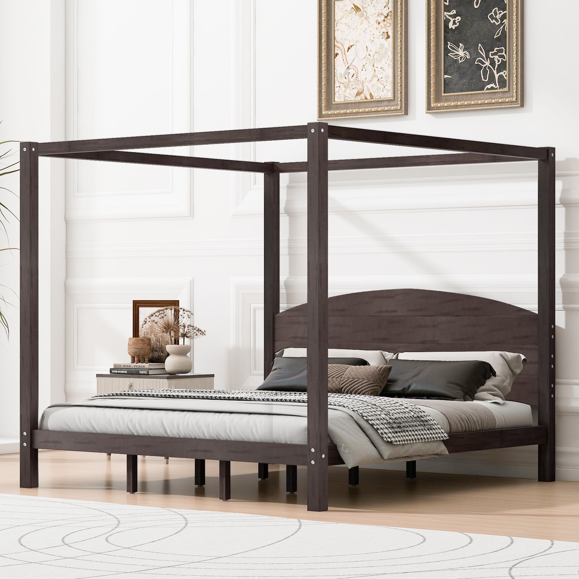 anopy Platform Bed With Headboard And Support Legs by Unique Piece Furniture