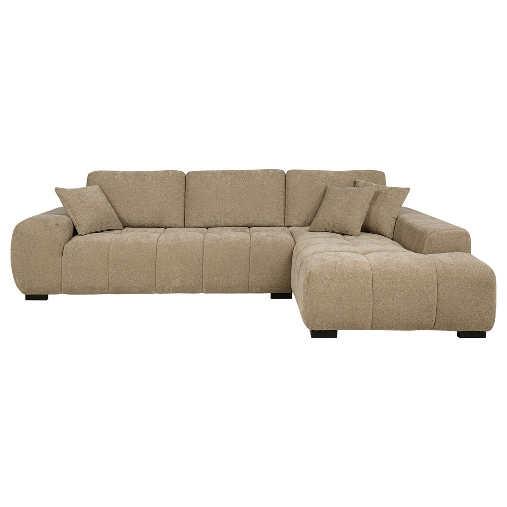 Octavia Upholstered Sectional Chaise Sofa Camel by Unique Piece Furniture