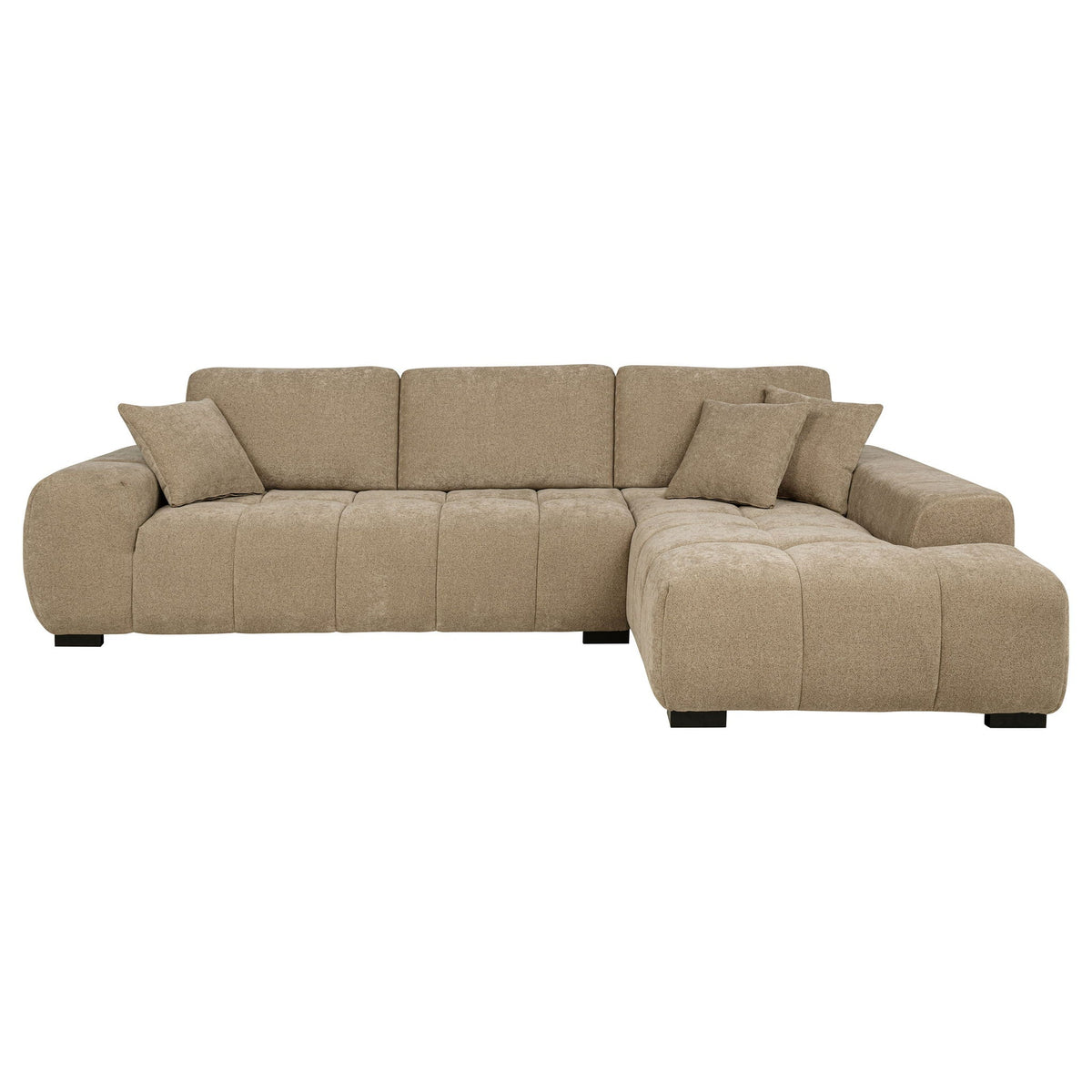 Octavia Upholstered Sectional Chaise Sofa Camel by Unique Piece Furniture