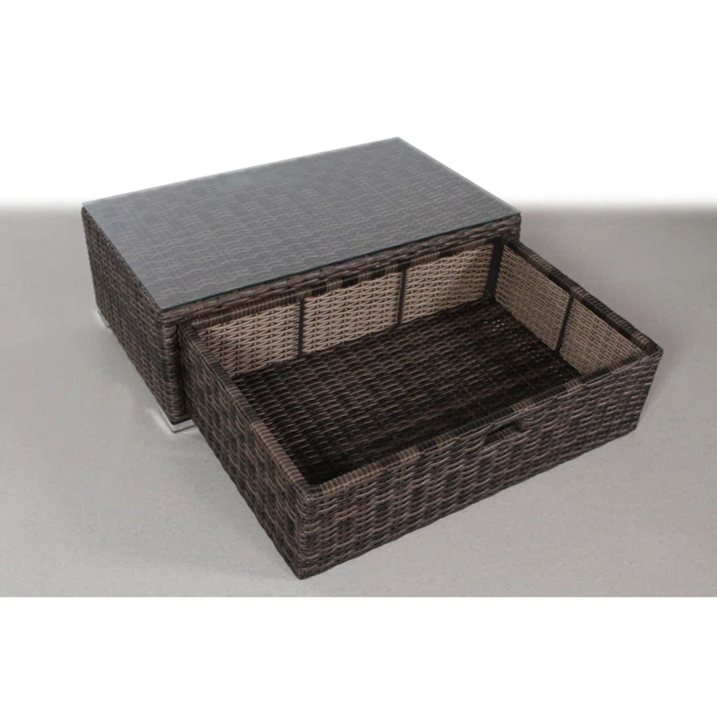 Modern Patio Rattan Sectional Set With Cushions by Unique Piece Furniture