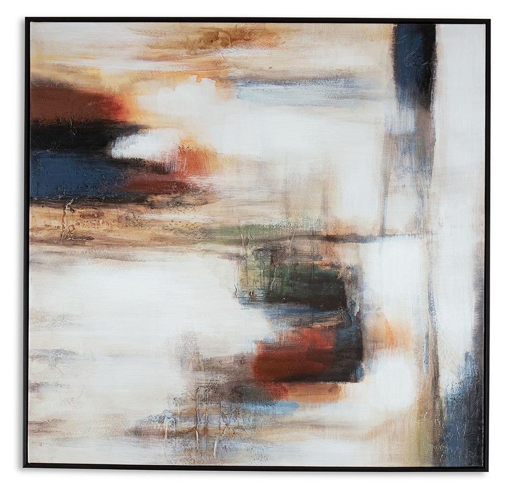 Pigeonford - Wall Art - White / Teal / Gold by Unique Piece Furniture