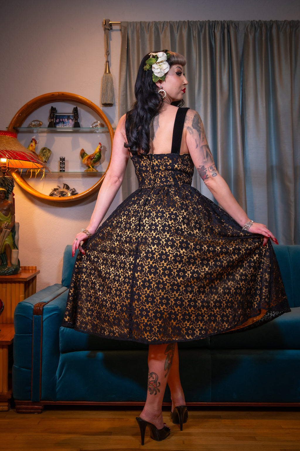 The Sweetheart Lace Dress in Black by LadySplendorClothing