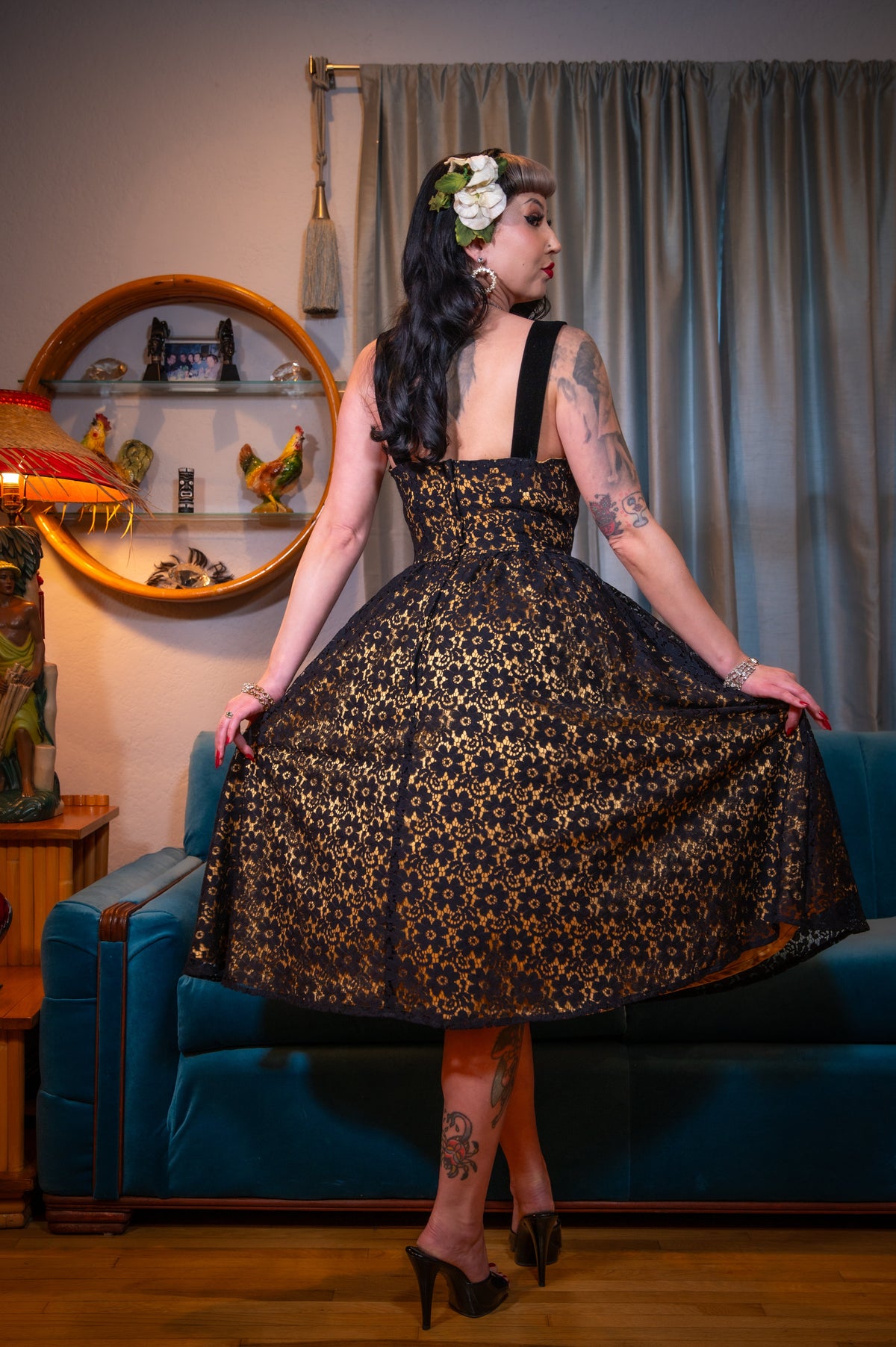 The Sweetheart Lace Dress in Black by LadySplendorClothing