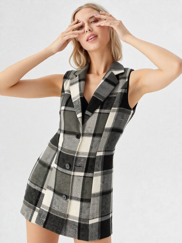 Plaid Sleeveless Vest by Wild and Free Boutique