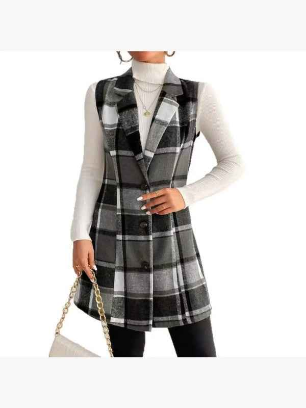 Plaid Sleeveless Vest by Wild and Free Boutique