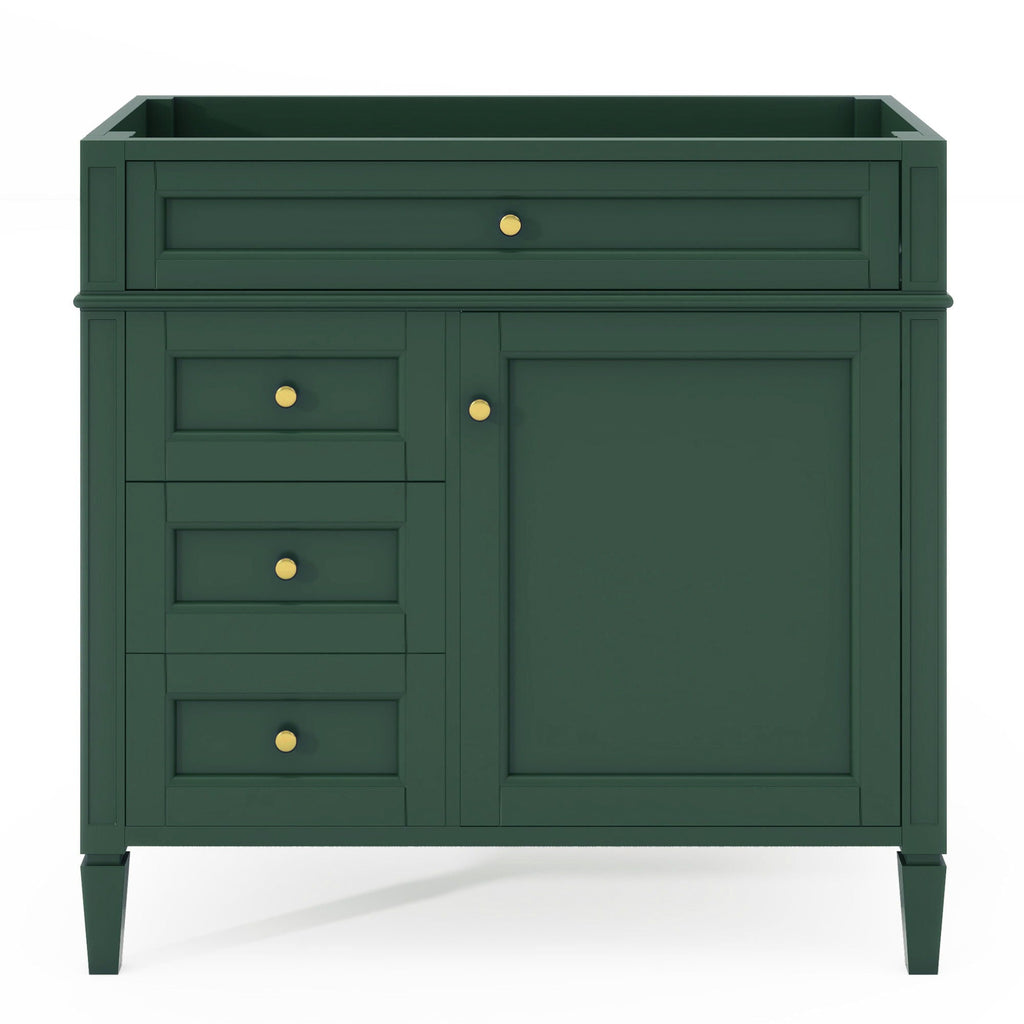 Bathroom Vanity With 2 Drawers And Tip-Out Drawer, Storage Cabinet by Unique Piece Furniture