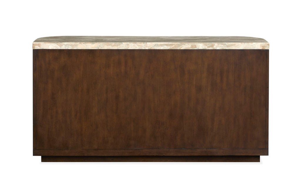 McPherson - Demilune Sofa Table - Burnt Umber by Unique Piece Furniture