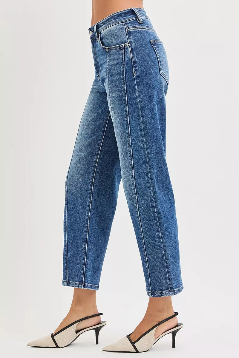RISEN High Rise Crop Straight Jeans by Simply Love
