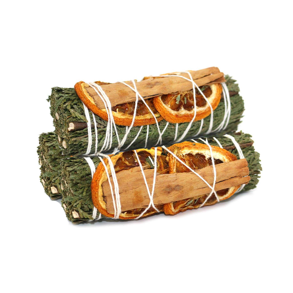 Cedar, Orange & Cinnamon Smudge Stick (4 in.) by Sacred Crystals
