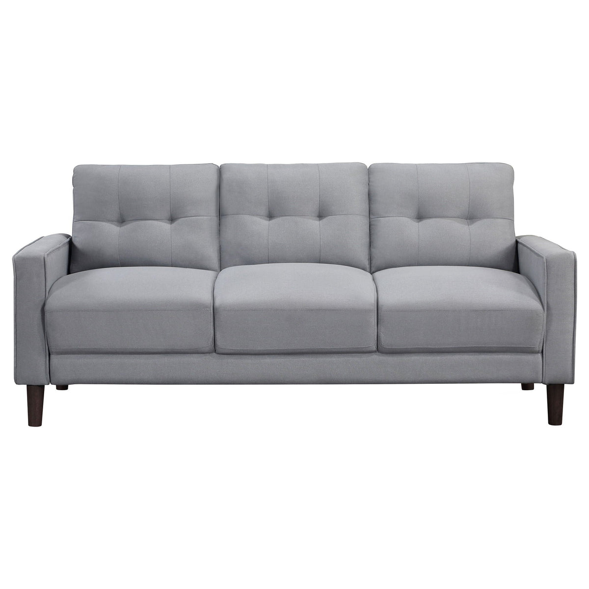 Bowen 2-piece Upholstered Track Arm Tufted Sofa Set Grey by Unique Piece Furniture