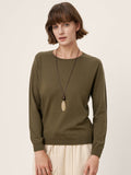 100% Extra-Fine Merino Wool Essential Crew Neck Knit Sweater BRIDGET by LINTICO