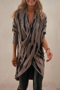 Full Size Contrast Long Sleeve Longline Top by Wild and Free Boutique