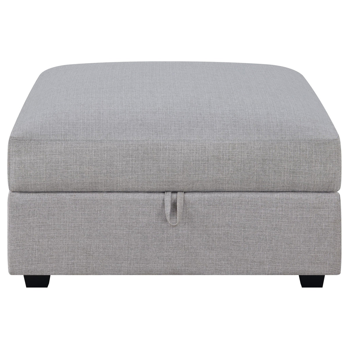 Cambria Square Upholstered Storage Ottoman Grey by Unique Piece Furniture