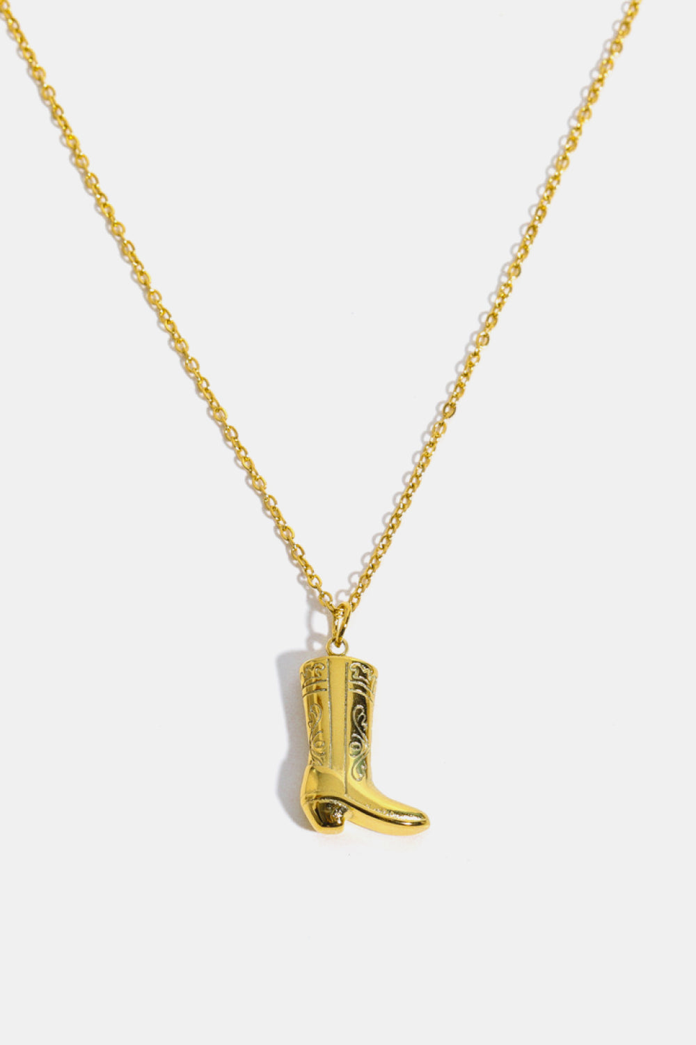 Cowboy Boot Pendant Stainless Steel Necklace by Wild and Free Boutique