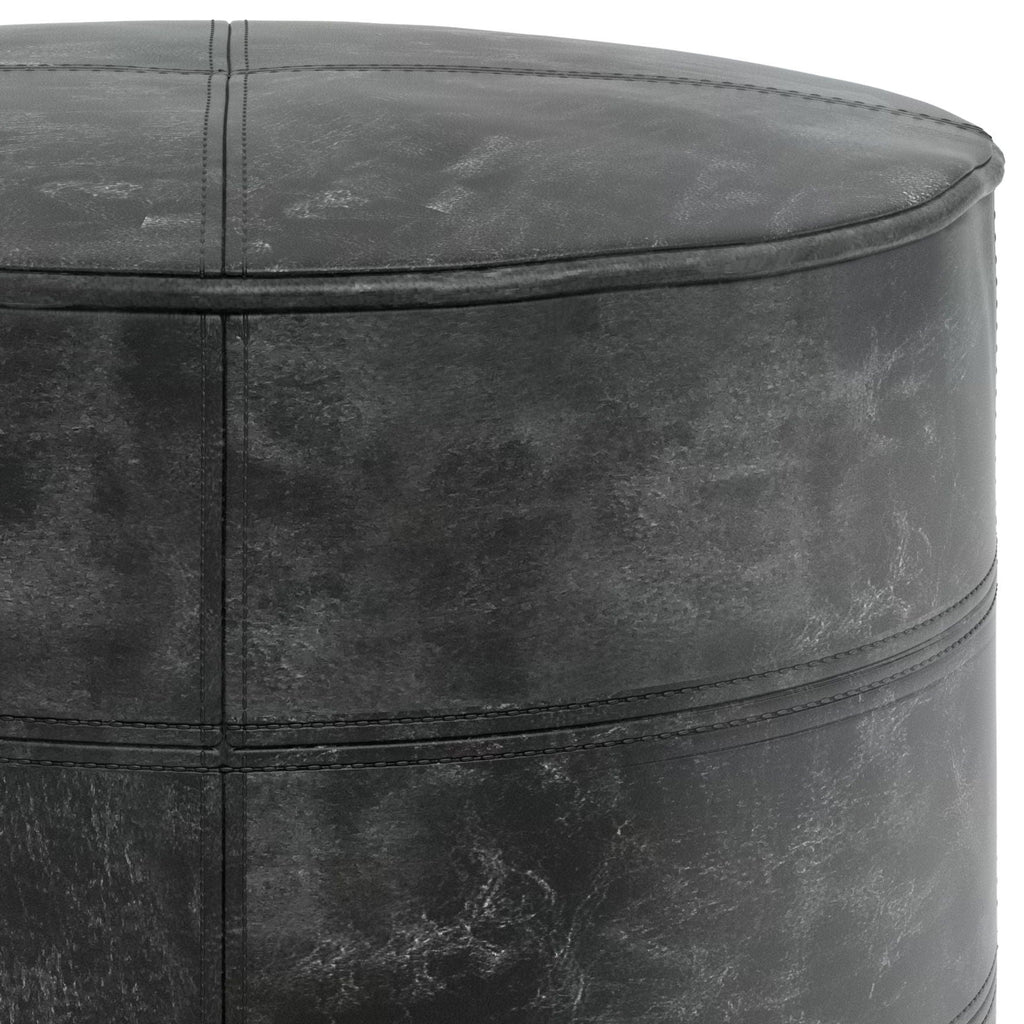 Connor - Handcrafted Round Pouf by Unique Piece Furniture