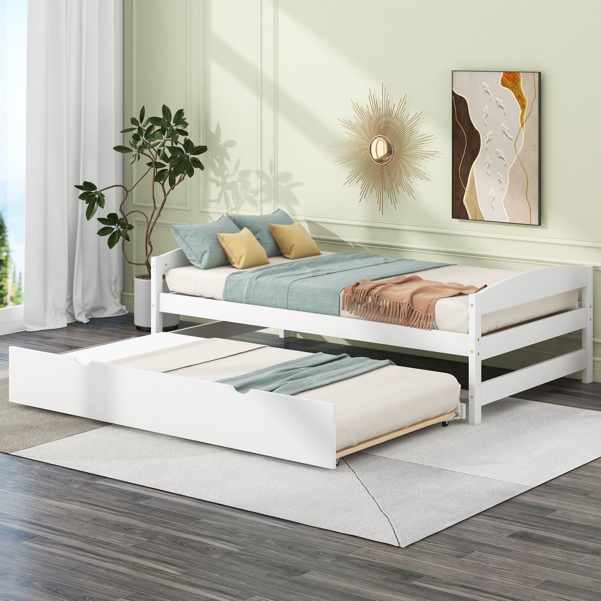 Platform Bed With Trundle by Unique Piece Furniture