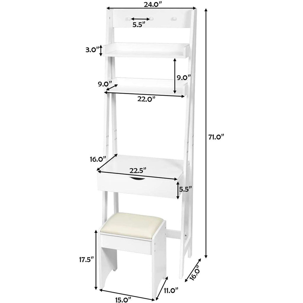 3 In 1 Vanity Table With Flip Top Mirror Makeup Desk by ShipItFurniture