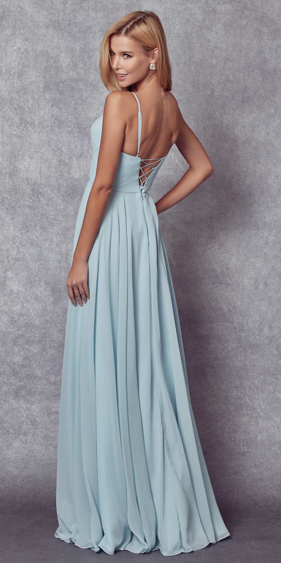Juliet 263 Spaghetti Strap Long Formal Dress by DiscountDressShop