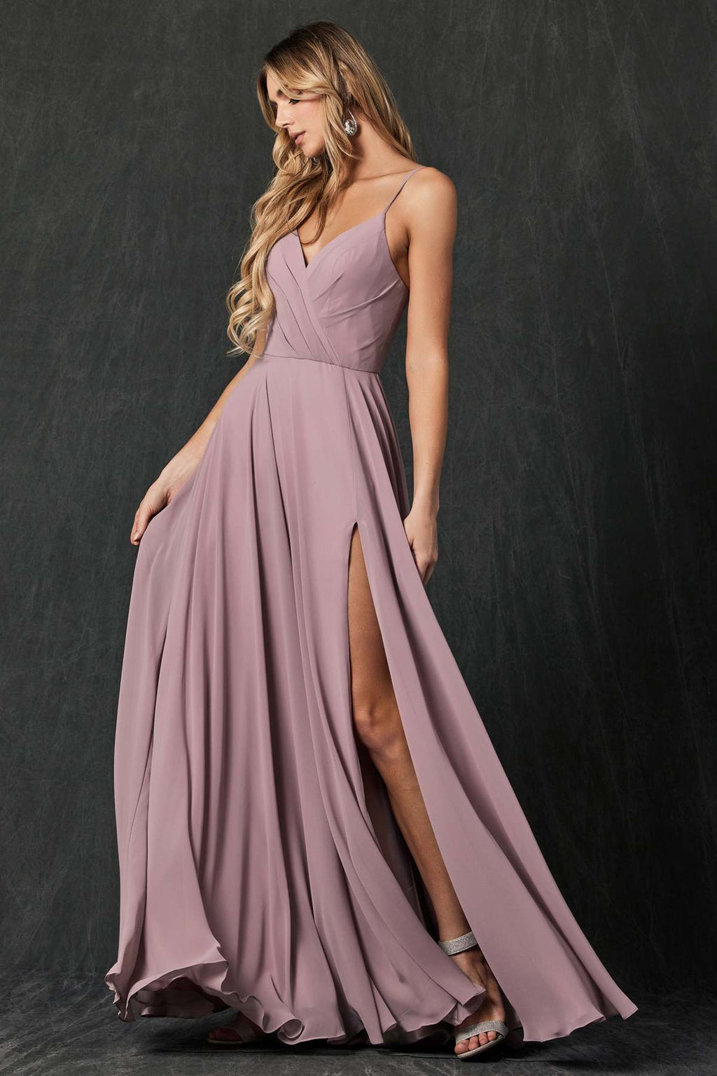 Juliet 263 Spaghetti Strap Long Formal Dress by DiscountDressShop