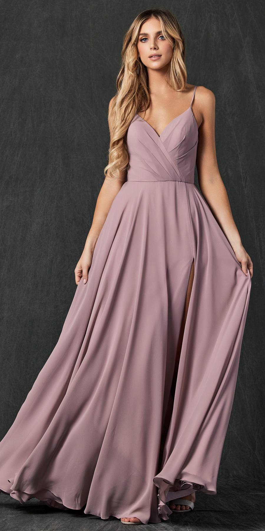 Juliet 263 Spaghetti Strap Long Formal Dress by DiscountDressShop