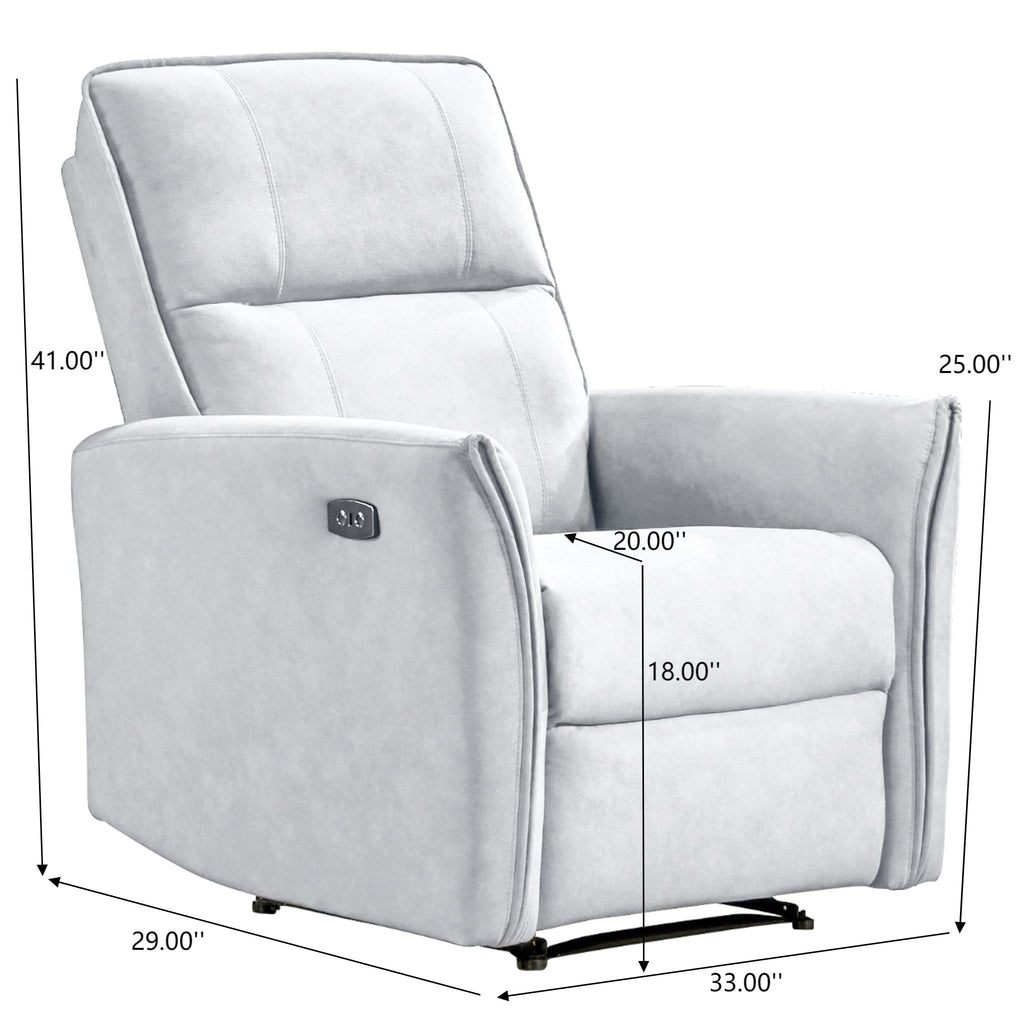 Asheville - Suede Recliner Chair by Unique Piece Furniture