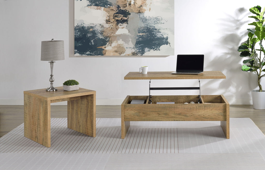 Canoga 2-piece Lift Top Cocktail Coffee Table Set Mango by Unique Piece Furniture
