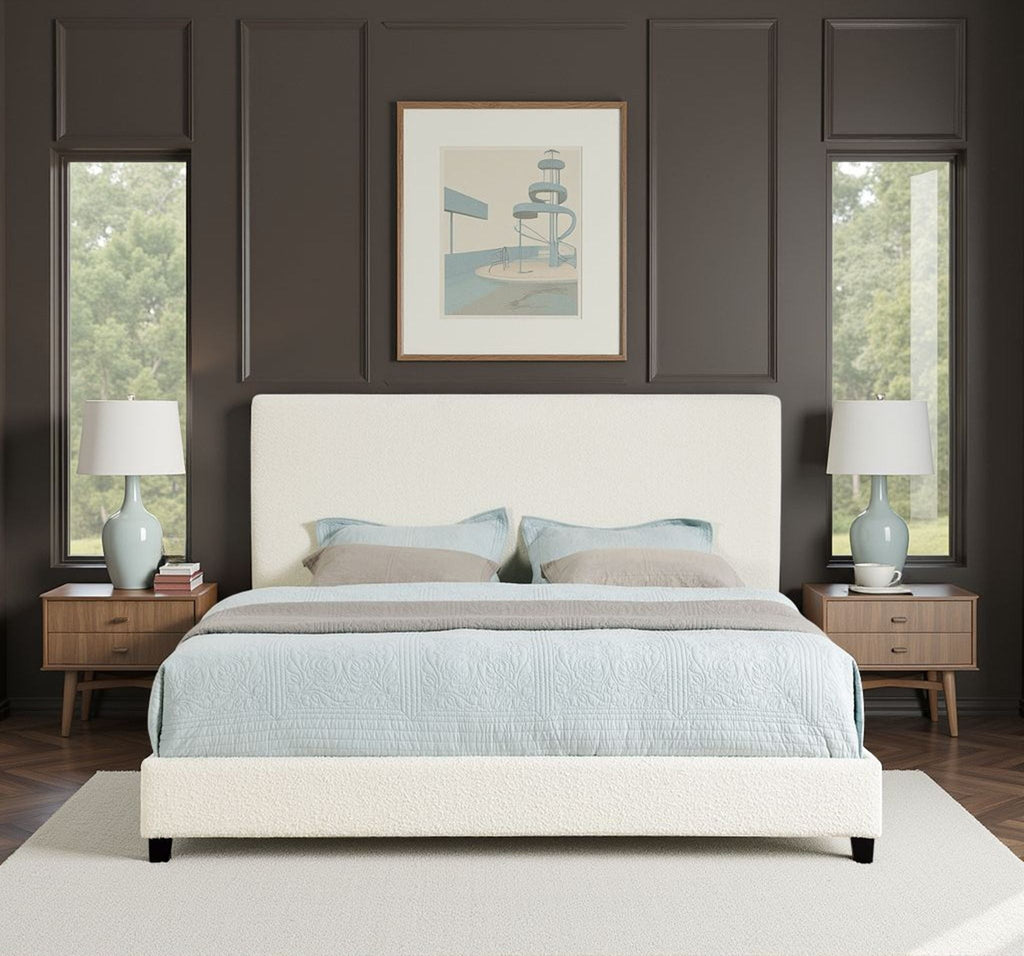 Platform Bed & Upholstered Headboard by Unique Piece Furniture