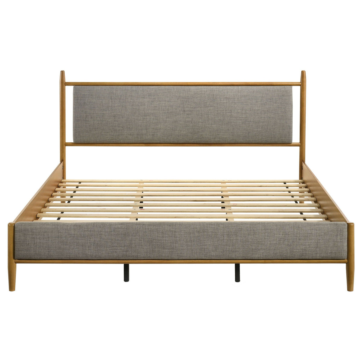 Mason 46-inch Eastern King Panel Platform Bed Light Brown by Unique Piece Furniture