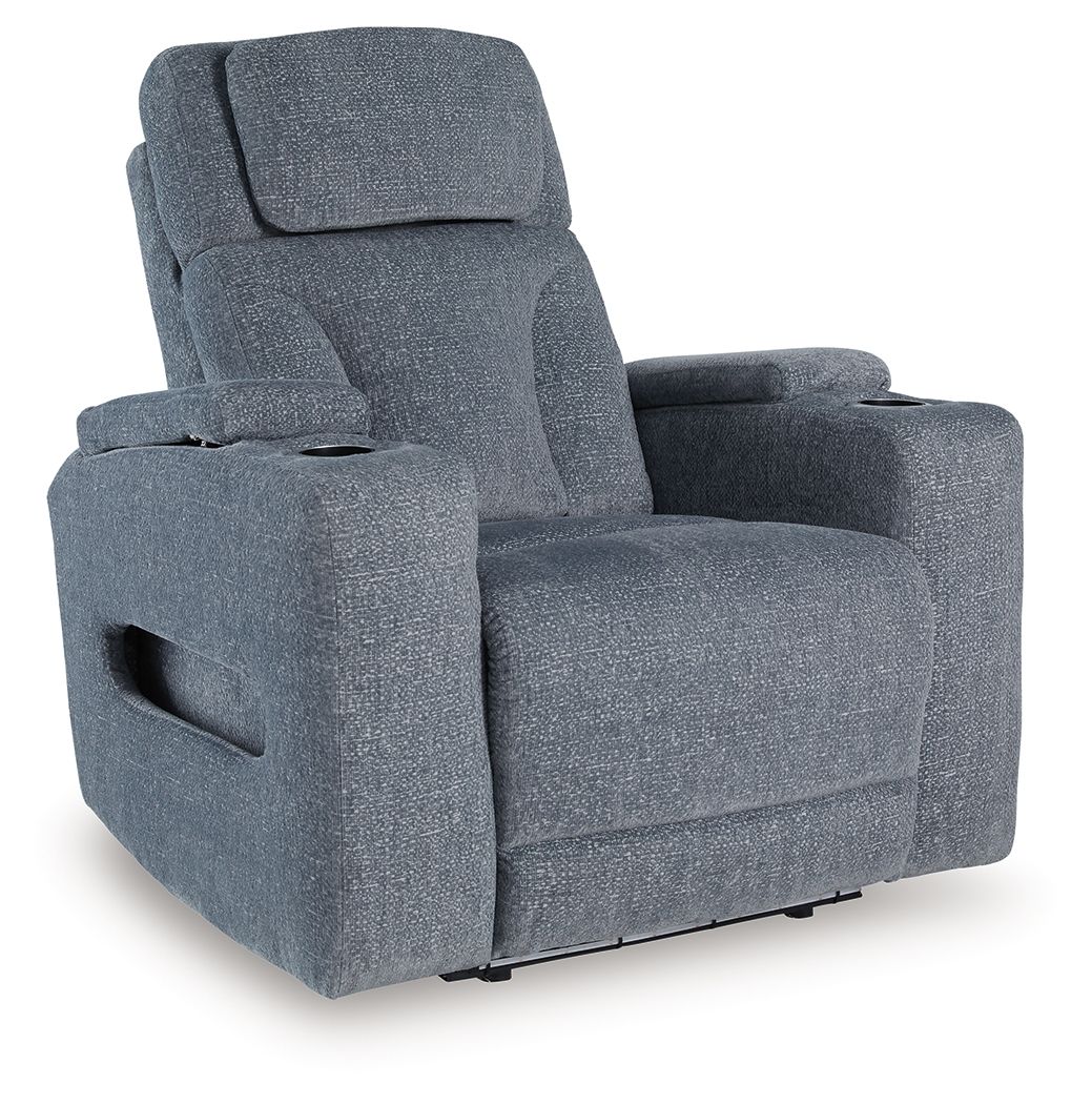 Studio Cave - Power Recliner - Steel by Unique Piece Furniture