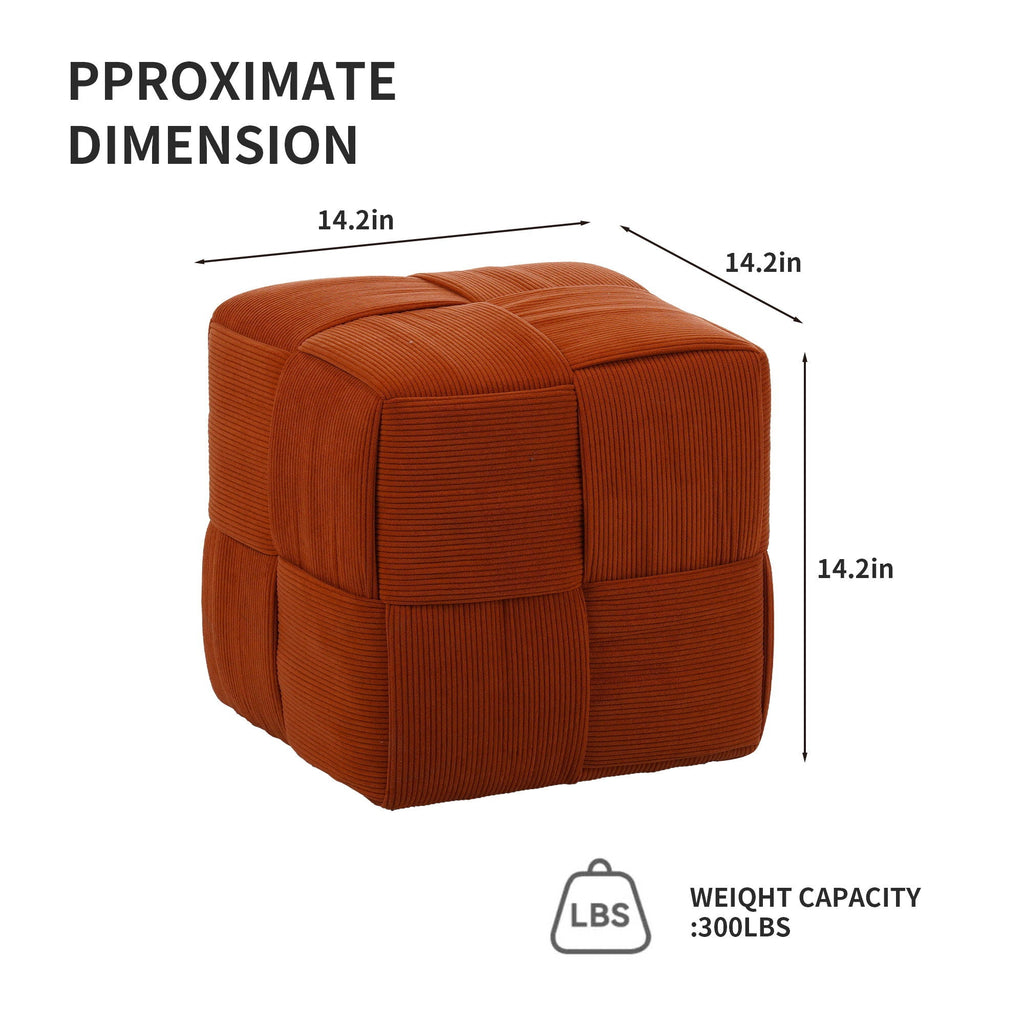 Modern Ottoman Foot Rest With Woven Design by Unique Piece Furniture