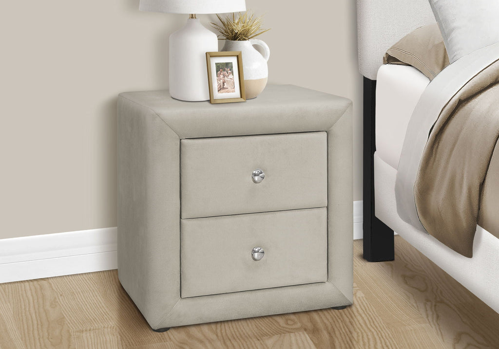Nightstand, Storage Drawer Versatile Use, Upholstered, Transitional by Unique Piece Furniture