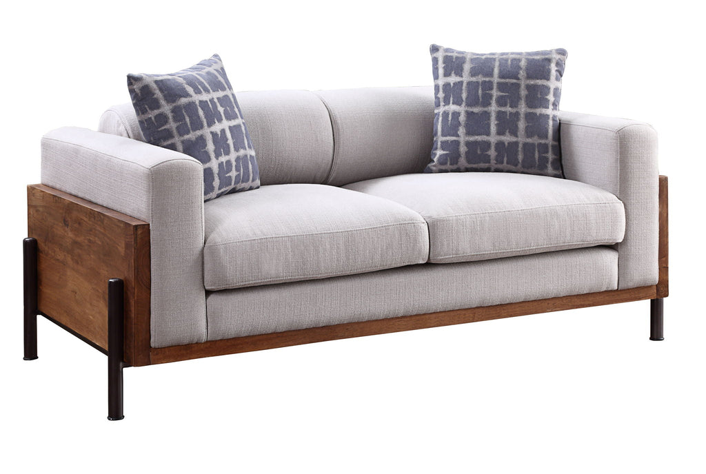 Pelton - Loveseat With 2 Toss Pillows - Walnut by Unique Piece Furniture